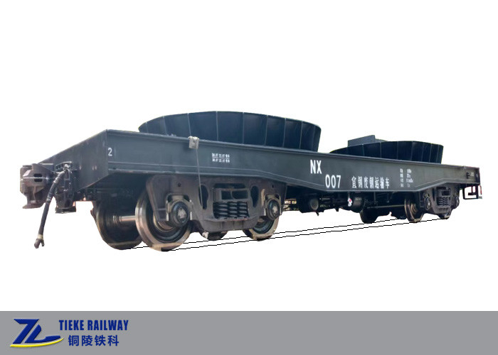 Vagón de carga pesada de 100T, vagón de ferrocarril de acero para transporte de escoria, vagón de ferrocarril de fábrica de acero