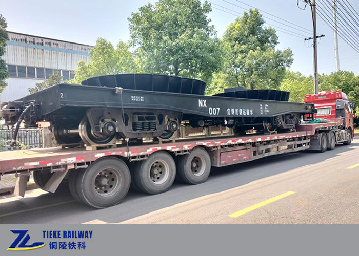 Vagón de carga pesada de 100T, vagón de ferrocarril de acero para transporte de escoria, vagón de ferrocarril de fábrica de acero