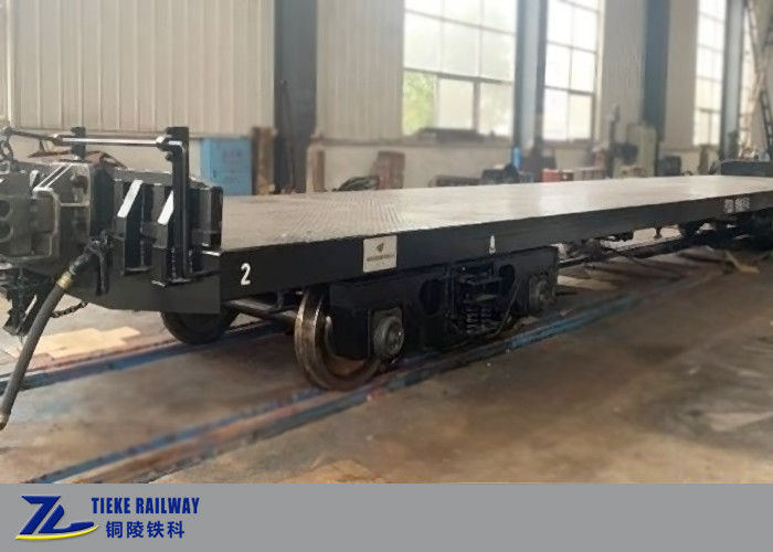 El carro ferroviario 80km/H UIC de la carga del piso bajo aprobó para el indicador de 1435m m mantiene el carril