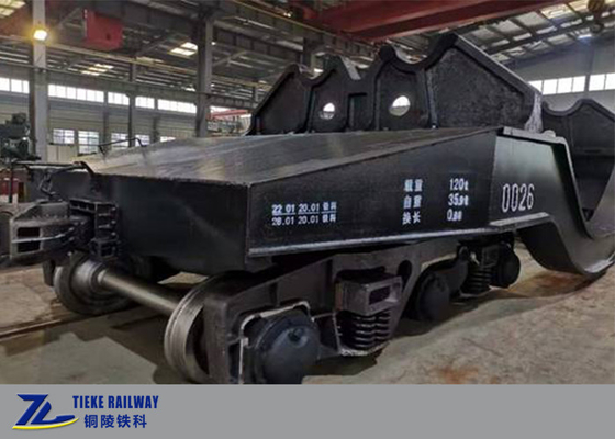 Costo de poca velocidad del coche de 120 Ton Hot Metal Ladle Transfer bajo para la acería