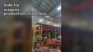 Vagón basculante lateral Descarga de descarga Grava Lastre Piedras minerales Vagones de ferrocarril